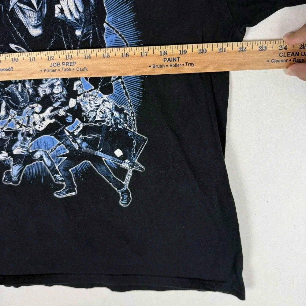 Megadeth Shirt Mens Large Black Dark Nights Death Metal DC Band Graphic Tee